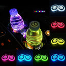 Porta-copos LED Automotivo 7 Cores com Carregamento USB e Sensor de Vibração 2 Peças