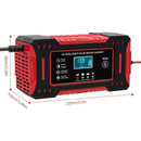 Carregador de Bateria Automotivo Inteligente 12V com Display Digital LCD