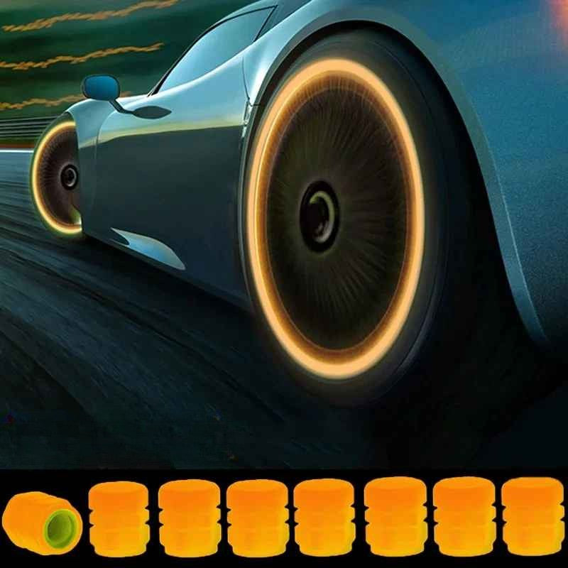 Tampas de Válvula de Pneu com Efeito Fosforescente