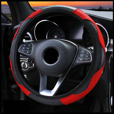 Capa de Volante Esportiva com Textura Fibra de Carbono